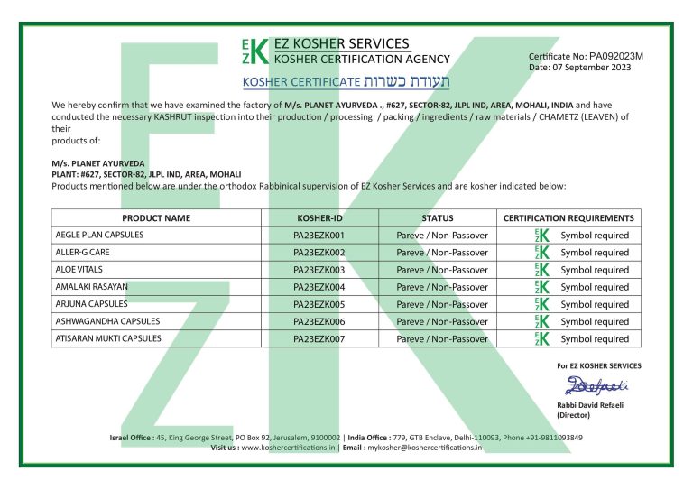Certificate_Kosher
